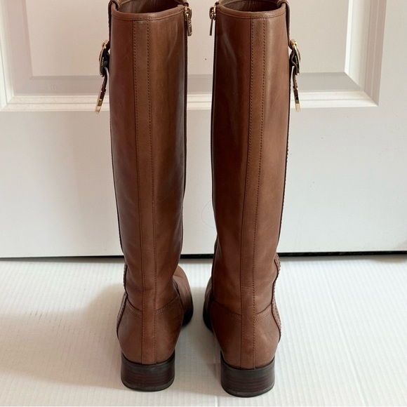 Coach Easton Semi Matte Calf Boots in Dark Saddle Size 6B - Picture 7 of 15